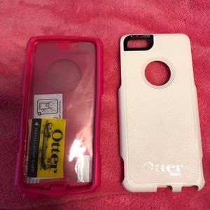 New Pink/White otter box commuter case iphone6/6s